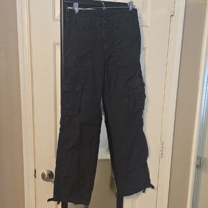 American Eagle Charcoal Baggy Jogger Cargo Pants Size 0R
